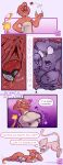 abdominal_bulge ambiguous_gender anthro berry bodily_fluids charmeleon chili_(some_nerd) comic covering covering_mouth crying dialogue digestion digestion_noises eclairscollection fangs felid feline female_(lore) feral fire flaming_tail food fruit gameplay_mechanics generation_1_pokemon goo_creature grimer hand_on_head hi_res holding_stomach indigestion instant_regret internal legendary_pokemon lizard lying male_(lore) mallow_(some_nerd) mammal mew_(pokemon) nintendo object_vore on_front open_mouth oral_vore organs pecha_berry plant poison poisoned pokemon pokemon_(species) pokemon_berry reptile scalie soft_vore sound_effects speech_bubble stomach tail tears teeth tongue uvula vore vowelless vowelless_sound_effect