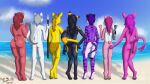 16:9 anthro beach bear big_breasts big_butt breasts brown_bear butt butt_grab canid canine canis eeveelution espeon felid female fur generation_1_pokemon generation_2_pokemon giant_panda grey_hair grizzly_bear group hair hand_on_butt hi_res jolteon mammal melee_weapon nintendo overweight overweight_female pantherine pawpads pink_body pink_fur pink_hair pokemon pokemon_(species) polearm ponytail purple_body purple_fur purple_hair robotic_arm sand scoutthecat02 social_nudity spear tail thick_thighs tiger umbreon ursine weapon white_body white_fur widescreen wolf yellow_body yellow_fur