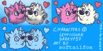  &lt;3 2:1 anthro blue_eyes canid canine canis care_wolf cute_expression cute_face duo fur hair headshot_portrait hi_res icon icons love male male/male mammal pink_body pink_fur pink_hair polar_bear portrait profile_picture softailfox toony ursid ursine white_body white_fur white_hair wolf 