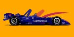  arhentol car fedex formula_racer from_side highres honda indycar_series motor_vehicle no_humans orange_background original race_vehicle racecar scottish_flag shadow spoiler_(automobile) sponsor vehicle_focus 