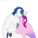 anthro anthrofied blue_eyes breast_play breasts cutie_mark disguise disguised_changeling equid equine erection female friendship_is_magic fur genitals green_eyes hasbro hi_res horn male male/female mammal my_little_pony mythological_creature mythological_equine mythology nude penis pink_body pink_fur princess_cadance_(mlp) queen_chrysalis_(mlp) sex shallowwin titfuck white_body white_fur winged_unicorn wings