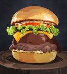  :3 absurdres burger clodsire closed_eyes closed_mouth food from_below highres no_humans pikat pokemon pokemon_(creature) simple_background surreal tail 