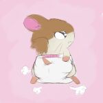 anthro clean_diaper clothed clothing cricetid diaper diaper_fetish diaper_only digital_media_(artwork) female hamster hamtaro_(series) hi_res mammal rodent simple_background sinningsneasel solo sparkle_(hamtaro) tail topless underwear wearing_diaper