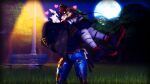 3d_(artwork) anthro burning_wolf_(fortnite) canid canine canis carrying_another digital_media_(artwork) dire_(fortnite) duo epic_games forest fortnite grass hearts_around_head hi_res holding_partner love male male/male mammal moon night plant romantic romantic_couple sky_chaser smiling_at_partner source_filmmaker tree wolf
