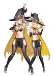  2girls blonde_hair breasts commission cosplay detached_sleeves fire_emblem fire_emblem_awakening fire_emblem_fates grandmother_and_granddaughter hat high_heels highres lissa_(fire_emblem) long_hair medium_breasts multiple_girls ophelia_(fire_emblem) shizuko_hideyoshi small_breasts thighhighs twintails unicorn_overlord witch_hat yahna yahna_(cosplay) 