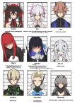  3boys 6+girls @_@ anger_vein bandage_over_one_eye barcode bare_shoulders black_bodysuit black_dress black_gloves black_hair black_hairband black_horns black_jacket blue_eyes blue_hair blue_horns blue_jacket blue_ribbon bodysuit brown_hair celinepizza character_name chrome_(punishing:_gray_raven) cleavage_cutout clothing_cutout colored_inner_hair crossed_bangs detached_collar dress earrings english_commentary english_text fake_horns fourth_wall gloves gold_trim gradient_hair grey_eyes grey_hair hair_between_eyes hair_ribbon hairband headgear headphones headphones_around_neck high_collar highres horns jacket jewelry kamui:_bastion_(punishing:_gray_raven) lee:_palefire_(punishing:_gray_raven) lee_(punishing:_gray_raven) light_brown_hair liv:_lux_(punishing:_gray_raven) liv_(punishing:_gray_raven) long_hair lucia:_dawn_(punishing:_gray_raven) lucia_(punishing:_gray_raven) medium_hair multicolored_hair multiple_boys multiple_girls nanami:_storm_(punishing:_gray_raven) nanami_(punishing:_gray_raven) no.21:_xxi_(punishing:_gray_raven) no.21_(punishing:_gray_raven) pacifier pale_skin pink_dress pink_eyes punishing:_gray_raven purple_eyes red_eyes red_hair red_horns ribbon selena:_tempest_(punishing:_gray_raven) selena_(punishing:_gray_raven) sidelocks signature single_horn sleeveless small_horns streaked_hair suspenders triangle_earrings twintails two-sided_fabric two-sided_jacket two-tone_bodysuit unkempt vera:_rozen_(punishing:_gray_raven) vera_(punishing:_gray_raven) white_bodysuit white_jacket yandere 