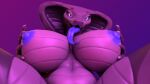 3d_(artwork) anthro big_breasts breasts cobra da.nilkaz digital_media_(artwork) female hi_res nipples nude reptile sapphire(da.nilkaz) scalie simple_background snake solo tongue