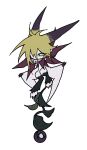  animal_ears animal_feet blonde_hair chibi creature highres kamikiririp original plant plant_tail solo sphinx white_background winged_arms wings 