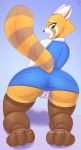  2020 absurd_res aggressive_retsuko ailurid anthro big_butt butt camel_toe clothing female hi_res mammal nexcoyotlgt open_mouth red_panda retsuko sanrio solo underwear 