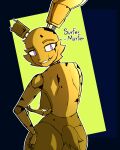  animatronic anthro breasts female five_nights_at_freddy&#039;s five_nights_at_freddy&#039;s_3 green_body grin hand_on_butt heart_symbol hi_res humanoid lagomorph leporid looking_at_viewer looking_back machine mammal nude purple_eyes rabbit rabbit_ears robot scottgames smile solo springtrap_(fnaf) surfer_murfer tail wide_hips 