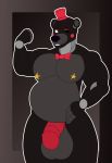  2020 absurd_res animal_humanoid anthro balls belly bow_tie clothing digital_media_(artwork) erection five_nights_at_freddy&#039;s freddy_fazbear&#039;s_pizzeria_simulator genitals hat headgear headwear hi_res humanoid lefty_(fnaf) machine male mammal mammal_humanoid nipples nude only-1-wayup penis scott_cawthon simple_background smile solo ursid ursid_humanoid ursine ursine_humanoid video_games 