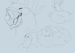  absurd_res altaria ambiguous_gender avian bird feral generation_3_pokemon gravitysinning hi_res monochrome mouth_shot nintendo open_mouth oral_vore pokemon pokemon_(species) sketch sketch_page vore 