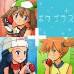  3girls blush love_plus multiple_girls parody pokemon smile tsumitani_daisuke 