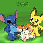  crossover disney hamtaro lilo_and_stitch nanimoose pichu pokemon stitch 