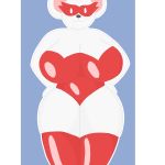  1:1 absurd_res anthro big_breasts breasts clothed clothing drpepperscalie female fur hi_res leggings legwear leotard little_mouser mammal mario_bros mask mouse ms._mowz murid murine nintendo paper_mario pillarbox rodent solo thick_thighs video_games white_body white_fur wide_hips 