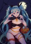  cleavage garter halloween hatsune_miku pani_(wpgns9536) vocaloid 