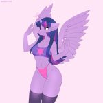  1:1 2020 anthro breasts cutie_mark digital_media_(artwork) equid eyebrows eyelashes feathered_wings feathers female friendship_is_magic hi_res horn mammal margony my_little_pony purple_eyes solo twilight_sparkle_(mlp) winged_unicorn wings 