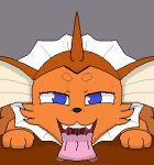  bodily_fluids buster_(ffb_2) canid canine digital_media_(artwork) eeveelution feral ffb_2 male mammal mouth_shot nintendo open_mouth original_characters pixel_(artwork) pok&eacute;mon pok&eacute;mon_(species) presenting saliva solo tongue tongue_out vaporeon video_games 