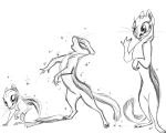  2014 ambiguous_gender anthro biped chipmunk featureless_crotch feral feral_to_anthro ground_squirrel kabuki_homewood mammal monochrome nude open_mouth rodent sciurid sequence simple_background smile sparkles standing surprise transformation whiskers white_background 