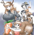  :^) accessory age_difference antlers big_breasts biped black_hair blurred_background blush bottomless breasts brown_body brown_clothing brown_dress brown_fur brown_hair brown_topwear capreoline capreoline_taur carrot carrying cervid cervid_taur clenched_teeth clothed clothing cloven_hooves countershading daughter dress family father father_and_child father_and_daughter female fluffy food fur glistening glistening_hair grey_clothing grey_sweater grey_topwear grimace group hair hair_accessory hair_bow hair_ribbon hand_on_head hi_res hooves horn huge_breasts human humanoid_hands humanoid_taur larger_female larger_taur long_hair looking_at_another male mammal mammal_taur monotone_hair monster_girl_(genre) monster_girl_encyclopedia mother mother_and_child mother_and_daughter multicolored_body multicolored_fur older_female older_male open_mouth open_smile parent parent_and_child pink_clothing pink_dress pink_topwear plant plushie ponytail purple_eyes quadruped reindeer_taur ribbed_clothing ribbed_sweater ribbons shirt short_hair simple_background size_difference smaller_female smaller_human smaller_male smaller_taur smile standing sweater tailwag tan_body tan_countershading tan_fur taur teeth theordomalleus topwear two_tone_body two_tone_fur vegetable young younger_female 