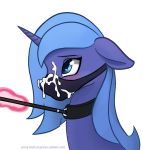  bodily_fluids collar cum cum_on_face ears_down equid equine female friendship_is_magic gag gagged genital_fluids hasbro horn horse leash magic mammal my_little_pony pivoted_ears pony ponyexpress princess_luna_(mlp) submissive submissive_female winged_unicorn wings 