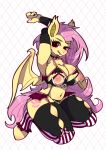  anthro areola arms_above_head bat_pony bat_wings big_breasts blush bra breasts chest_tuft clothing crotchless_clothing crotchless_panties crotchless_underwear ear_tuft equid equine fangs female flutterbat_(mlp) fluttershy_(mlp) friendship_is_magic garter_belt garter_straps grin hasbro kneeling legwear lingerie looking_at_viewer mammal membrane_(anatomy) membranous_wings my_little_pony navel nipples open_nipple_bra panties partial_nudity presenting presenting_breasts red_eyes simple_background smile snow_angel_(artist) solo stockings thick_thighs thigh_highs tuft underwear unguligrade_anthro wings 