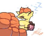  blush digital_media_(artwork) female feral gingy_k_fox guritchi_(gingy_k_fox) lying multi_tail nintendo on_front open_mouth pixel_(artwork) pok&eacute;mon pok&eacute;mon_(species) shiny_pok&eacute;mon tired video_games vulpix yawn 