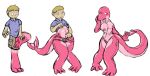  2017 3_toes 4_fingers animate_inanimate anthro blonde_hair bottomwear breast_growth breasts cetacean clothing delphinoid female fingers gender_transformation genitals growth hair human human_to_anthro inflatable living_inflatable male mammal marine mtf_transformation nipples nozzle pawpads pink_body pussy red_body run_rabbit_bounce sequence shirt shorts solo species_transformation standing surprise toes toothed_whale topwear transformation 