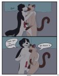  absurd_res after_transformation anatomically_correct anatomically_correct_genitalia anatomically_correct_penis animal_genitalia animal_penis anthro balls bed bodily_fluids border border_collie canid canine canine_penis canis collie comic cuddling cum cum_on_chest cum_on_self domestic_cat domestic_dog duo english_text eyes_closed felid feline felis furniture genital_fluids genitals herding_dog hi_res hug inside kaiberu kissing male male/male mammal masturbation night pastoral_dog penis pillow romantic_couple sheath sheepdog siamese text white_border 