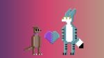  anthro canid canine collar digital_media_(artwork) duo felid fox hi_res hybrid lutrine male male/male mammal mustelid nijtus pantherine pixel_(artwork) sky_(sky25) tiger 