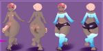  2:1 anthro big_butt big_penis bisamon butt collar common_hippopotamus genitals girly hi_res hippopotamid male mammal paws penetration penis piercing rubber solo thick_thighs 