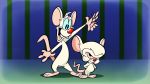  16:9 2020 3_toes 4_fingers animaniacs animaniacs_(2020) anthro blue_sclera buckteeth duo eyebrows fingers fur gesture hands_behind_back hi_res huckleberryduck looking_at_viewer male mammal mouse murid murine open_mouth open_smile pink_sclera pink_tail pinky_(warner_brothers) pinky_and_the_brain raised_eyebrow red_nose rodent smile standing teeth the_brain toes tongue warner_brothers waving white_body white_fur widescreen 