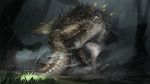  16:9 2020 ambiguous_gender anthro digital_media_(artwork) featureless_crotch hi_res monster open_mouth paws solo standing teeth themefinland tongue widescreen 