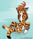  anthro felid female flora_(twokinds) hair hi_res jknewlife mammal pantherine solo tiger twokinds webcomic 