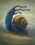  ambiguous_gender feral forest fredgray gastropod gastropod_shell hi_res mollusk mollusk_shell oil_painting_(artwork) outside painting_(artwork) shell sky snail solo traditional_media_(artwork) tree 