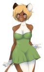  anthro blonde_hair breasts brown_body brown_fur cleavage clothed clothing countershade_torso countershading eyewear female fully_clothed fur glasses hair here-kitty--kitty mammal mouse murid murine pontik_(dannfirefeet) rodent short_hair smile solo sundress white_body white_fur 