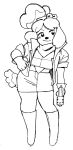  animal_crossing anthro belt blush bottomwear canid canine canis clothing domestic_dog female gun hand_on_hip handgun ikiruse isabelle_(animal_crossing) jacket knee_highs legwear mammal monochrome nintendo ranged_weapon scarf shih_tzu sketch skirt smile smirk solo star_fox topwear toy_dog video_games weapon 