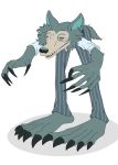  5_fingers beastars canid canine canis claws clothed clothing cursed_image electronic_arts fingers hi_res humor legoshi_(beastars) male mammal maxis_(ea) monster nightmare_fuel simple_background solo spicedpopsicle spore_(game) video_games watermark what where_is_your_god_now wolf 