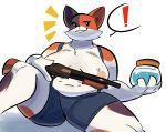  ! 2020 anthro belly big_breasts bottomwear breasts clothed clothing crossgender deep_navel domestic_cat epic_games felid feline felis female fortnite front_view grin gun hi_res holding_gun holding_object holding_weapon mammal meowscles_(fortnite) mtf_crossgender multi_nipple navel nipples portrait ranged_weapon samoyena shorts shotgun sitting slightly_chubby smile solo spread_legs spreading suspenders three-quarter_portrait topless video_games weapon 