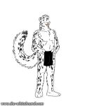  2020 3_toes 4_fingers anthro arm_tuft blue_eyes cheek_tuft chest_tuft colored_sketch covering covering_crotch doc_nickel elbow_tufts facial_tuft felid fingers fur holding_object holding_towel inner_ear_fluff male mammal navel nude pantherine simple_background snow_leopard solo spots spotted_body spotted_fur standing the_whiteboard toes tongue tongue_out towel tuft webcomic 