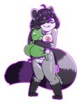  &lt;3 &lt;3_eyes afkregen ahoge alpha_channel anthro big_breasts breasts female genitals hair hi_res hug julie_lin knock-kneed lips mammal mice_tea nipples nude one_eye_closed pickle_(disambiguation) pigeon_toed procyonid purple_eyes pussy raccoon simple_background smile solo transparent_background 