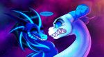  2020 blue_eyes blue_sclera digital_media_(artwork) dragon hi_res horn plaguedogs123 smile spines teeth 