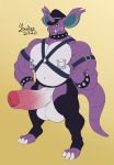  balls belly big_balls big_penis buckram_(hirurux) collar daddy_kink erection father foreskin genitals harness hi_res huge_penis leather leather_daddy male muscular muscular_male nidoking nintendo nipple_piercing nipples parent penis piercing pok&eacute;mon pok&eacute;mon_(species) solo uncut video_games yaudizz 