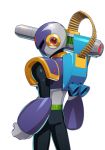  1boy ammunition android armor back_turned breastplate cannon covered_face helmet magazine_(weapon) male_focus mizuno_keisuke official_art purple_armor robot rockman rockman_x rockman_x1 rockman_x_dive shoulder_armor shoulder_cannon shoulder_pads solo third-party_source transparent transparent_background vava weapon 