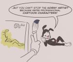  achthenuts animaniacs anthro brush draw_me_like_one_of_your_french_girls english_text erection genitals hi_res male mammal meme paintbrush penis text warner_brothers yakko_warner 
