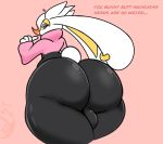  anthro backsack balls big_butt bottomwear butt clothing curvy_figure ear_piercing genitals hi_res hoodie kirbot12 lagomorph leporid male mammal nintendo pants piercing pok&eacute;mon pok&eacute;mon_(species) rabbit raboot solo thick_thighs topwear video_games voluptuous wide_hips 