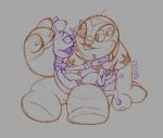  1_eye 2020 2_toes 2_tongues 3_fingers 3_legs 4_eyes 4_fingers alien aloha_shirt antennae_(anatomy) bottomless clothed clothing disney duo eye_contact fatzoimp fingers grey_background half-closed_eyes jumba_jookiba kweltikwan lilo_and_stitch looking_at_another male male/male multi_eye multi_tongue narrowed_eyes obese open_mouth open_smile overweight pleakley plorgonarian simple_background sketch smile toes tongue uniform 