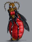  anthro arthropod arthropod_abdomen bloated dipteran female half-dude hi_res insect insect_wings misty_(half-dude) model mosquito multi_arm multi_limb shy solo wings 