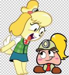  animal_crossing canid canine canis crossover domestic_dog female female/female goomba goombella isabelle_(animal_crossing) mammal mario_bros nintendo paper_mario toy_dog video_games 
