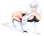  artist_name bangs blue_eyes breasts cosplay dress large_breasts long_hair looking_at_viewer mangakay md5_mismatch open_mouth original playstation_5 ps5_chan ps5_chan_(cosplay) solo underwear 